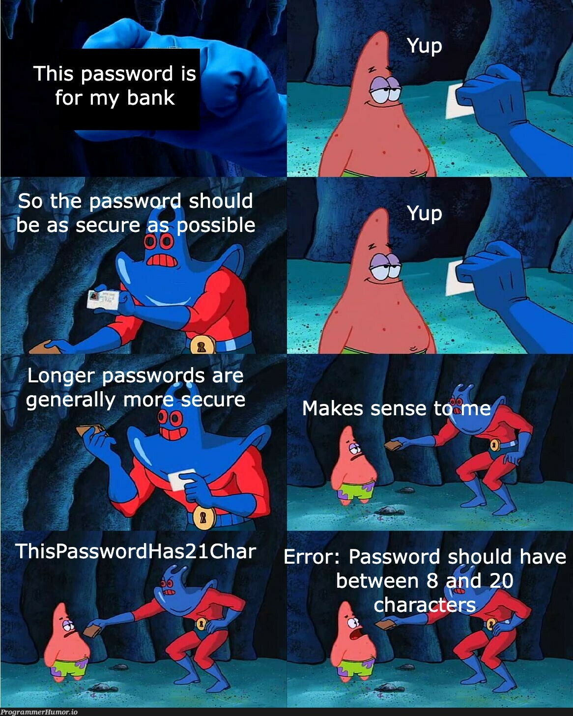 My university password can be 200 characters | password-memes, error-memes, rds-memes | ProgrammerHumor.io