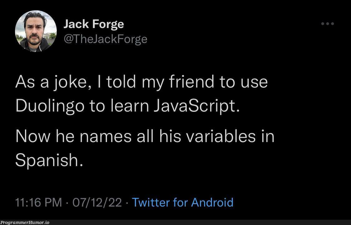 Feeling bad for his team mates | javascript-memes, java-memes, android-memes, variables-memes, twitter-memes | ProgrammerHumor.io