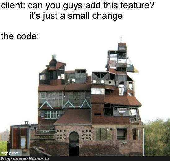 sureWeCanDoThatShouldntBeTooHard | code-memes, cli-memes, feature-memes | ProgrammerHumor.io