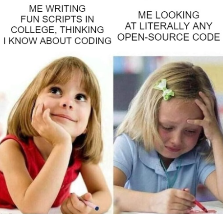 It's like trying to read hieroglyphics sometimes | coding-memes, code-memes, try-memes, source code-memes, cs-memes | ProgrammerHumor.io