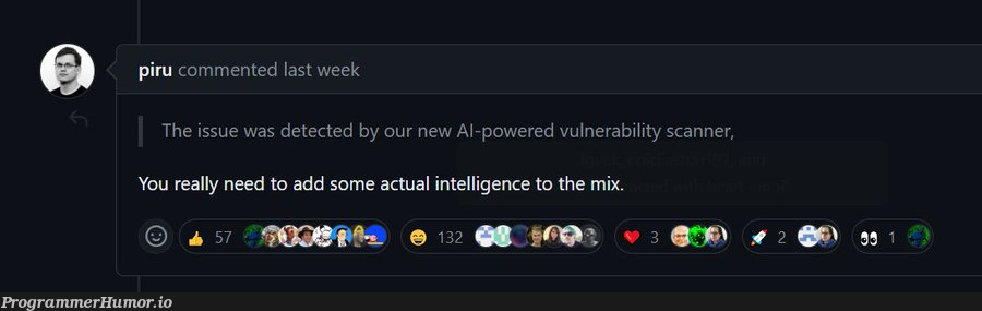 aiPoweredVulnerabilityScanner | ProgrammerHumor.io