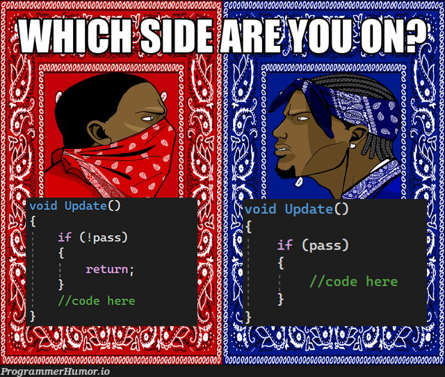 whichSideIsTheOneYouGotUsedTo | code-memes, date-memes, ide-memes | ProgrammerHumor.io