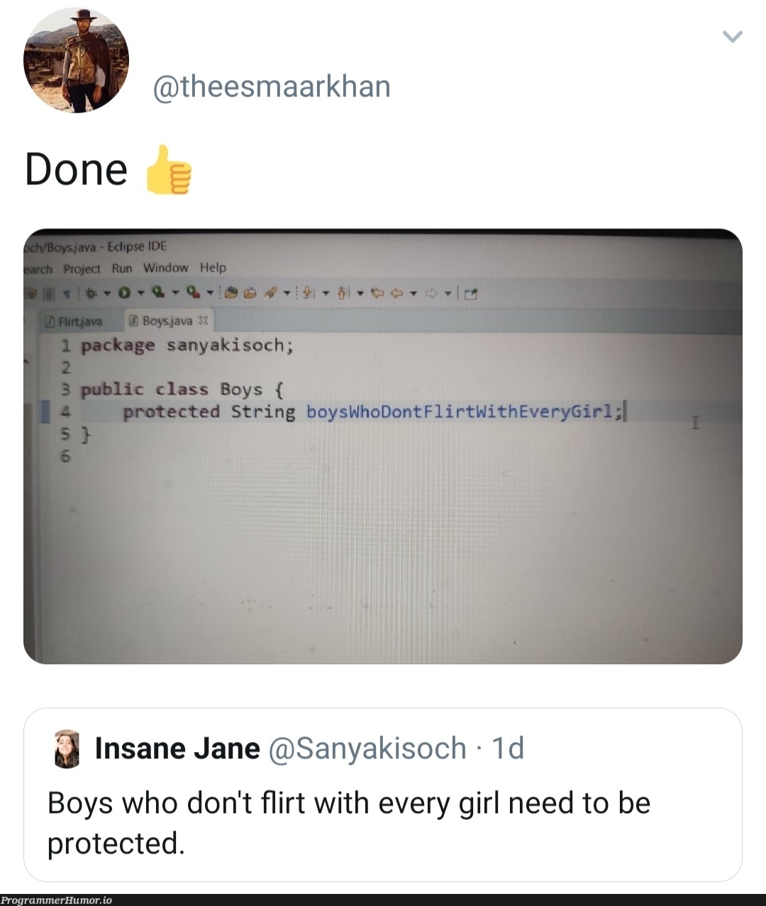 She got what she asked. | ProgrammerHumor.io