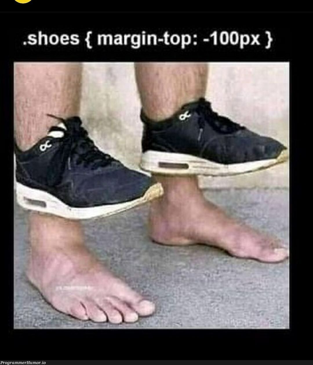 shoesMarginDotTop | ProgrammerHumor.io