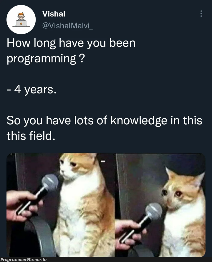 threeYearsOfProgrammingAndIDontKnowAThing | programming-memes, program-memes, edge-memes | ProgrammerHumor.io