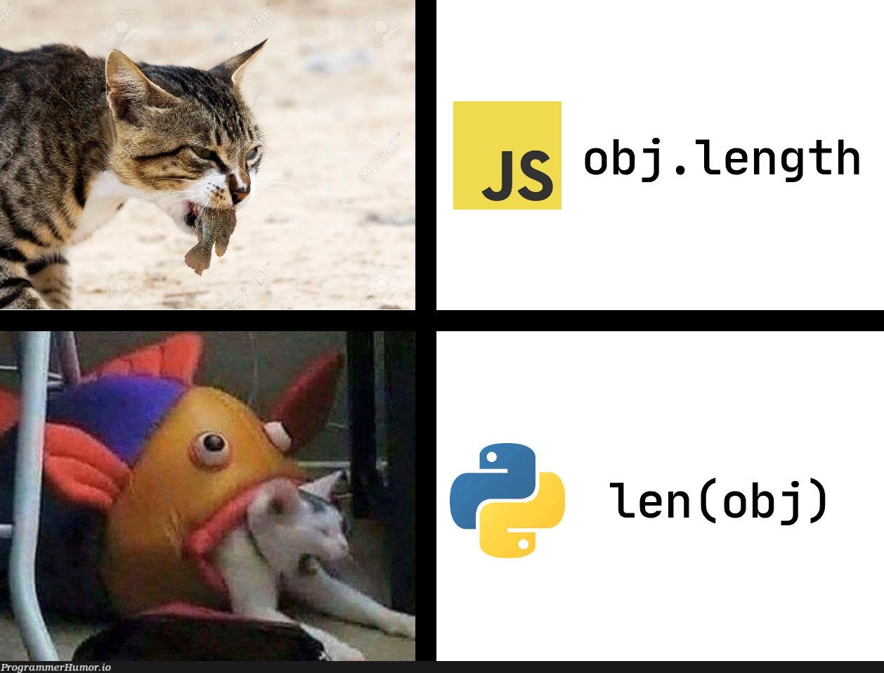 I'm personally a Python user, but this syntax is a little bit of an outlier compared to other languages | python-memes, language-memes | ProgrammerHumor.io