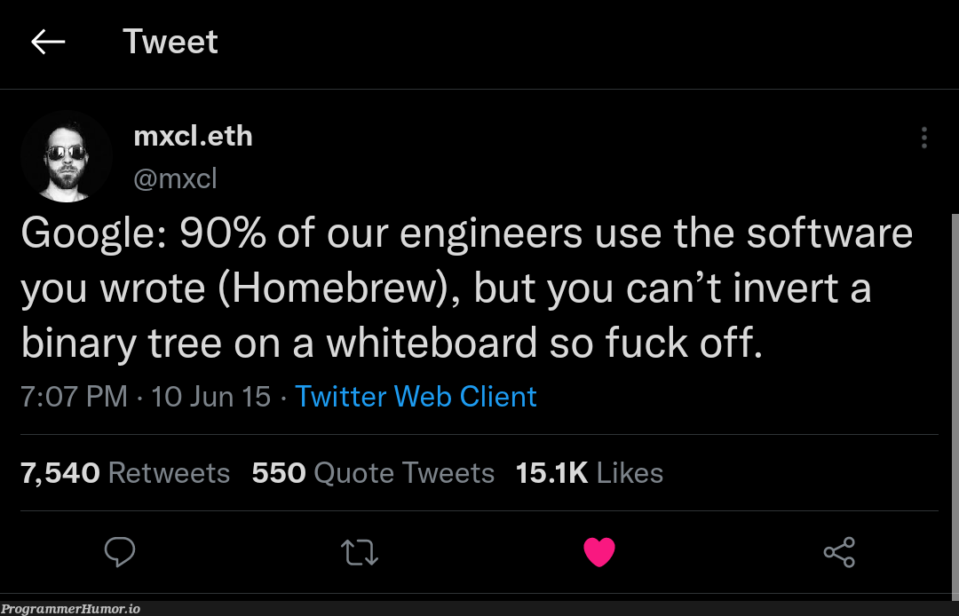 once again. | software-memes, web-memes, engineer-memes, google-memes, cli-memes, twitter-memes, retweet-memes, binary-memes | ProgrammerHumor.io