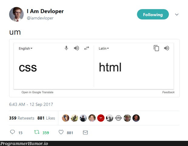 Job postings must be confusing in Latin | html-memes, css-memes, ML-memes, cs-memes | ProgrammerHumor.io