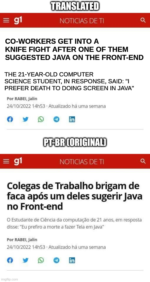 iPreferDeathToDoingScreenInJava | computer-memes, java-memes, computer science-memes, front-end-memes | ProgrammerHumor.io