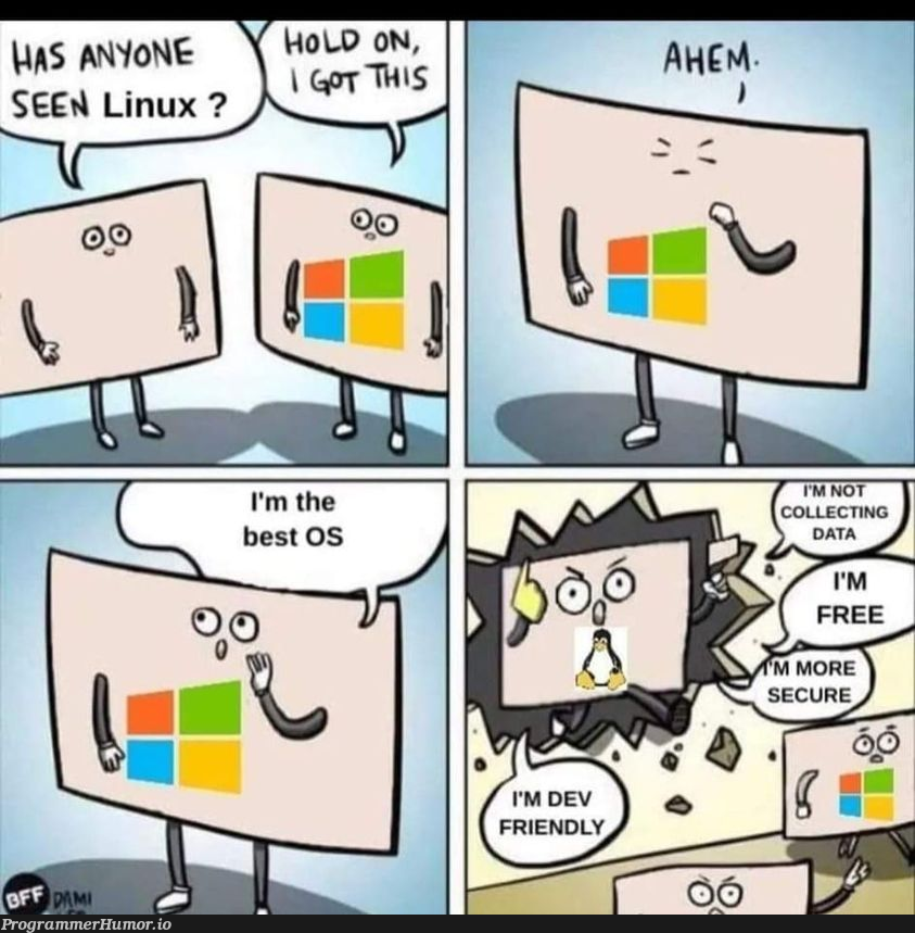 linuxWho | linux-memes, ux-memes | ProgrammerHumor.io