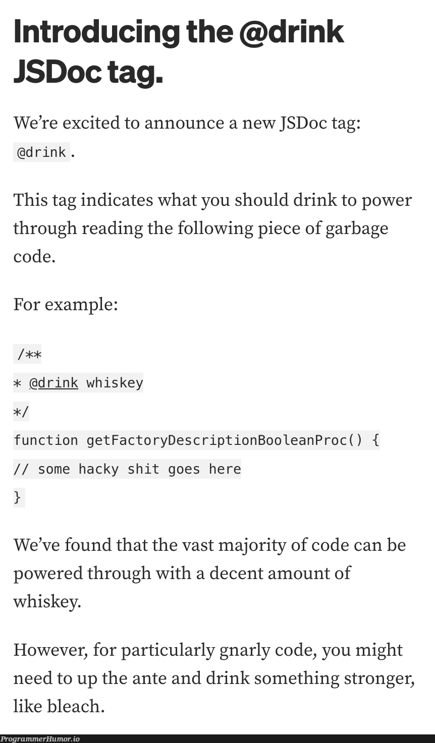 Cheers to that | code-memes, function-memes | ProgrammerHumor.io