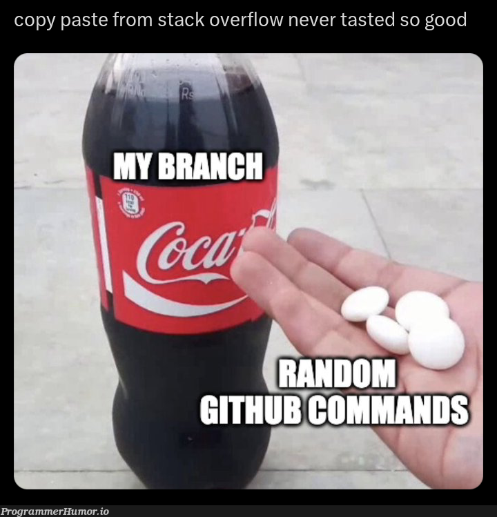 copyPasteRouletteWillMyBranchSurvive | stack-memes, stack overflow-memes, overflow-memes | ProgrammerHumor.io