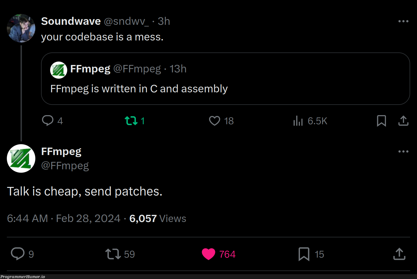 opensourceRatioOnTwitter | code-memes, assembly-memes, c-memes, twitter-memes | ProgrammerHumor.io