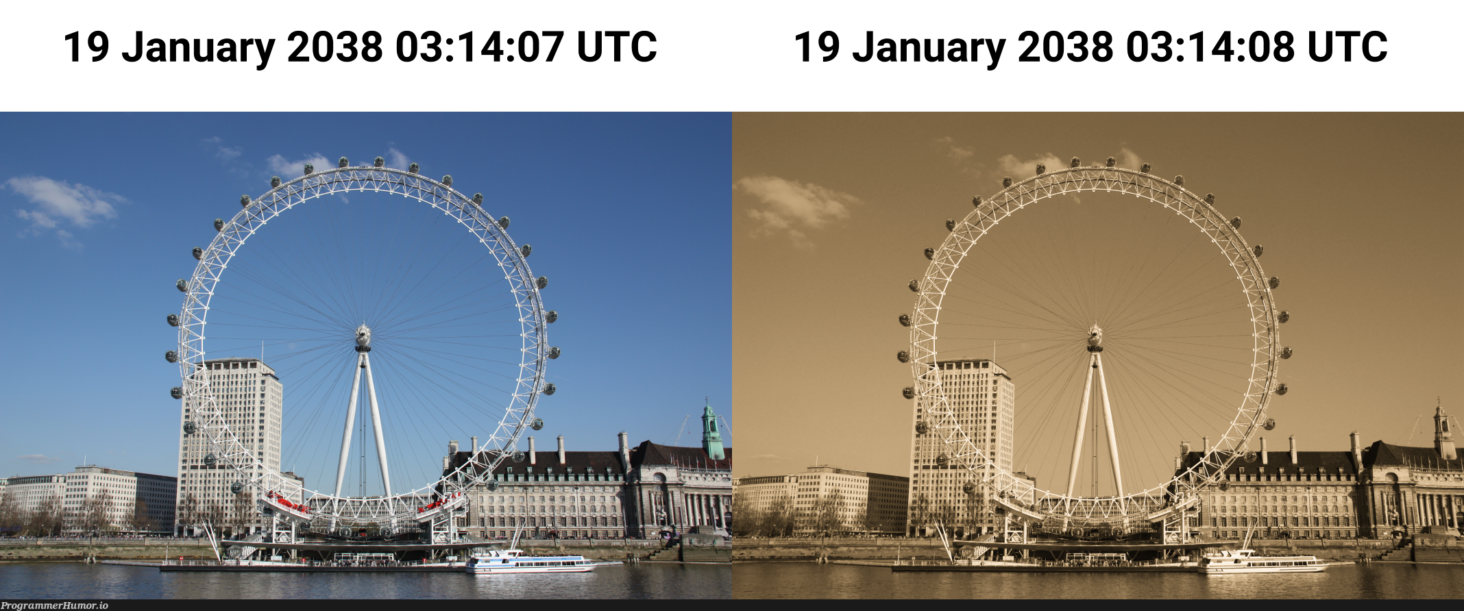 Very different photos. Very similar times. | ProgrammerHumor.io