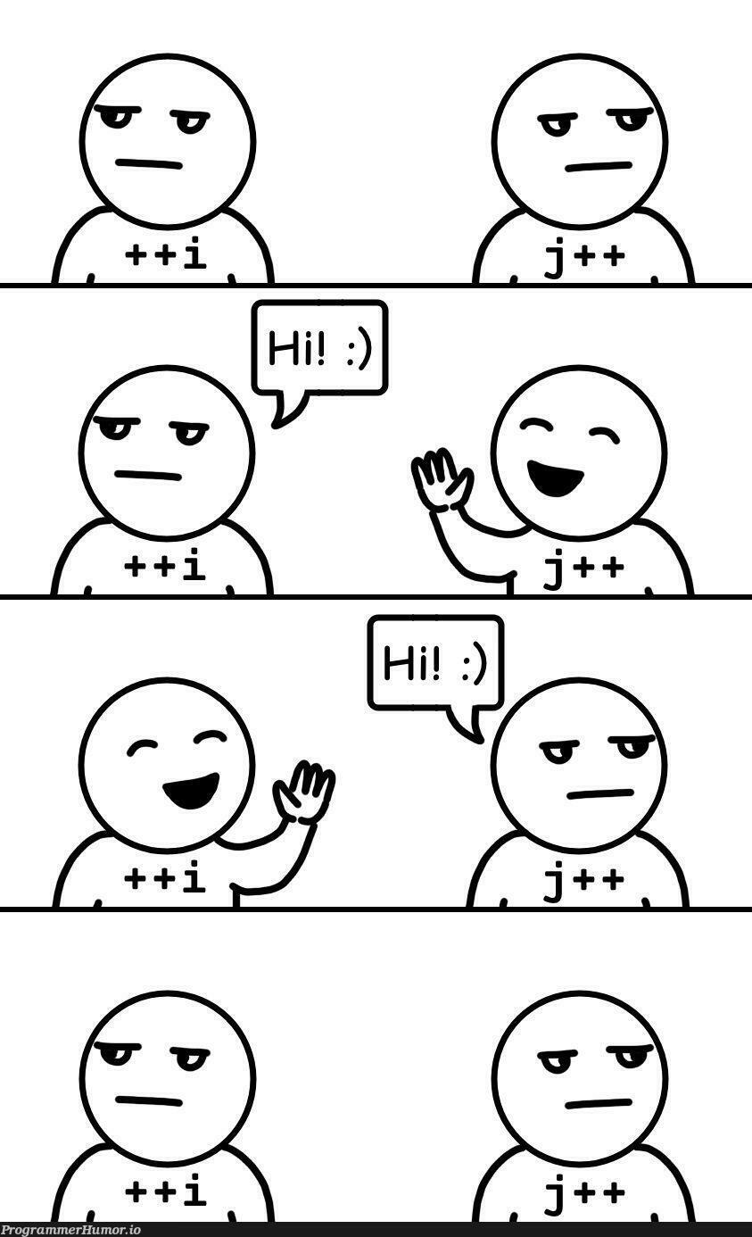 preIncrementVsPostIncrement | ProgrammerHumor.io