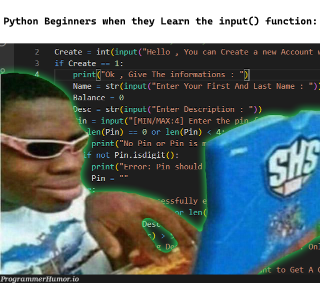 pythonBeginnerMeme | python-memes, git-memes, function-memes | ProgrammerHumor.io