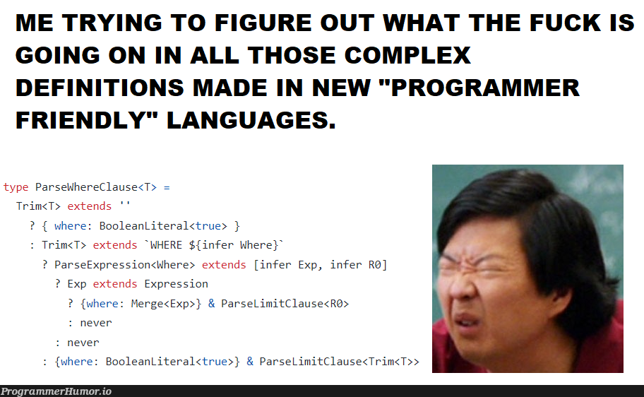 Pls can we go back to traditional languages? | programmer-memes, program-memes, try-memes, express-memes, language-memes | ProgrammerHumor.io