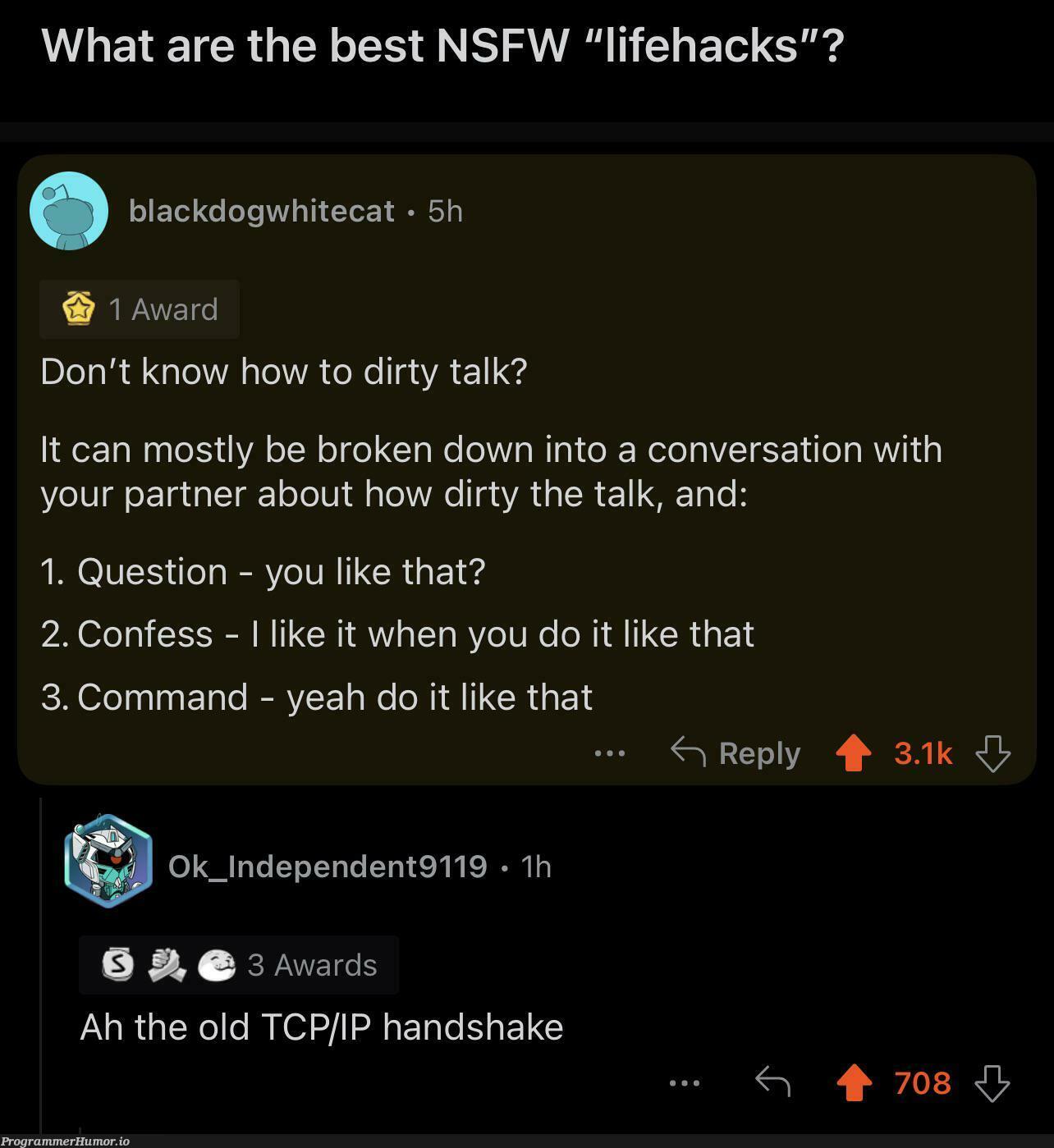 The ol’ TCP/IP | command-memes, IT-memes, rds-memes, tcp-memes | ProgrammerHumor.io