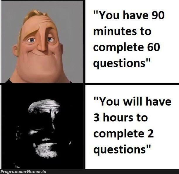 codingExamsBeLike | coding-memes | ProgrammerHumor.io