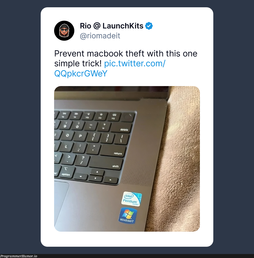 macbookTheft | mac-memes, macbook-memes | ProgrammerHumor.io