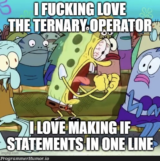 I shall never give up on forcing ternary statements down my teachers' throats | ProgrammerHumor.io