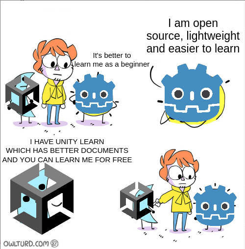 GodotiseasierbutUnityiseasiertolearn | open source-memes | ProgrammerHumor.io