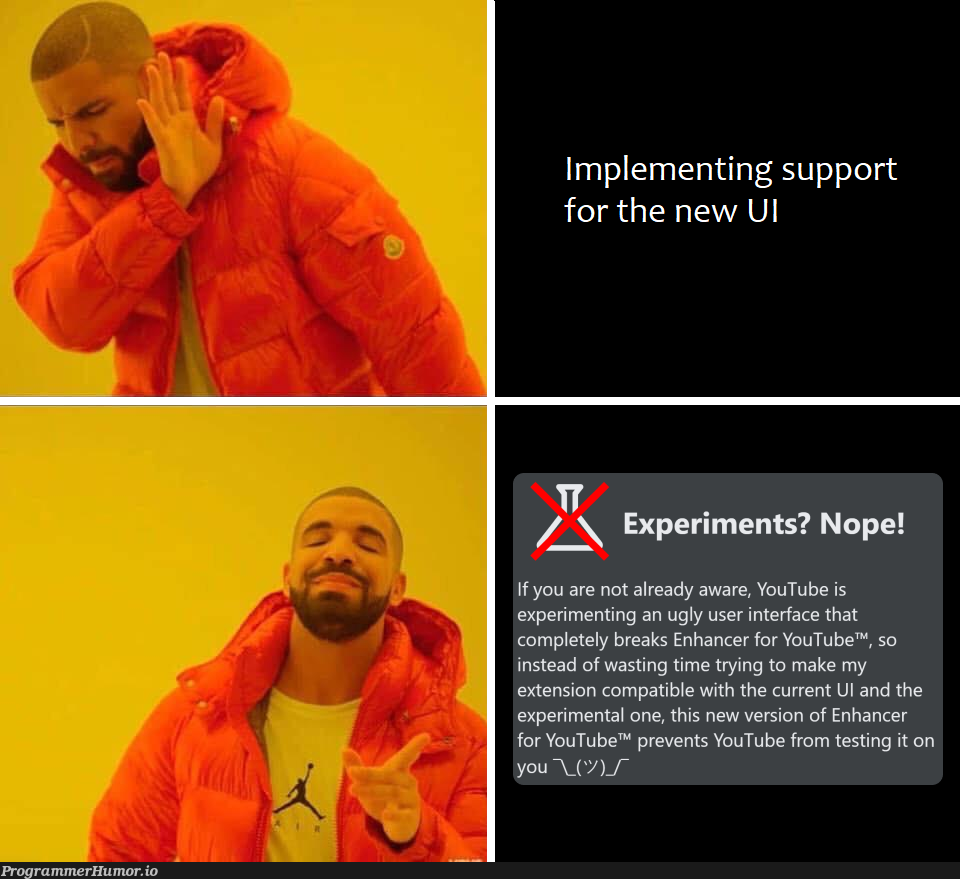 basedDev | try-memes, testing-memes, test-memes, version-memes, user interface-memes, IT-memes, youtube-memes | ProgrammerHumor.io