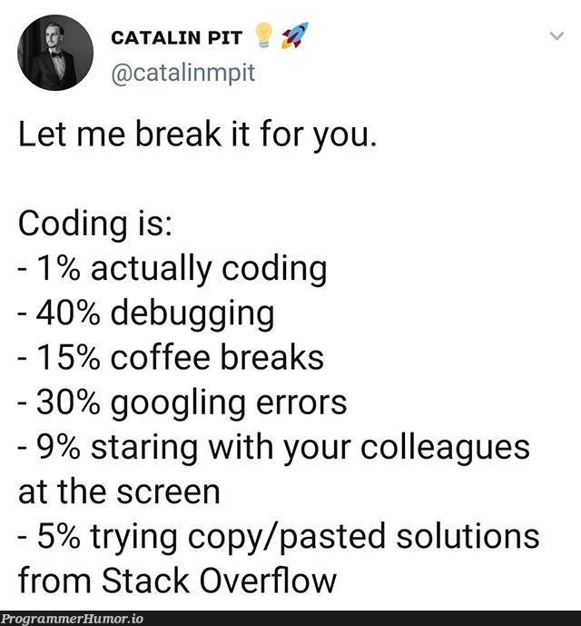 ideal workflow | coding-memes, stack-memes, stack overflow-memes, try-memes, debugging-memes, errors-memes, bug-memes, error-memes, debug-memes, overflow-memes, IT-memes, idea-memes, ide-memes | ProgrammerHumor.io