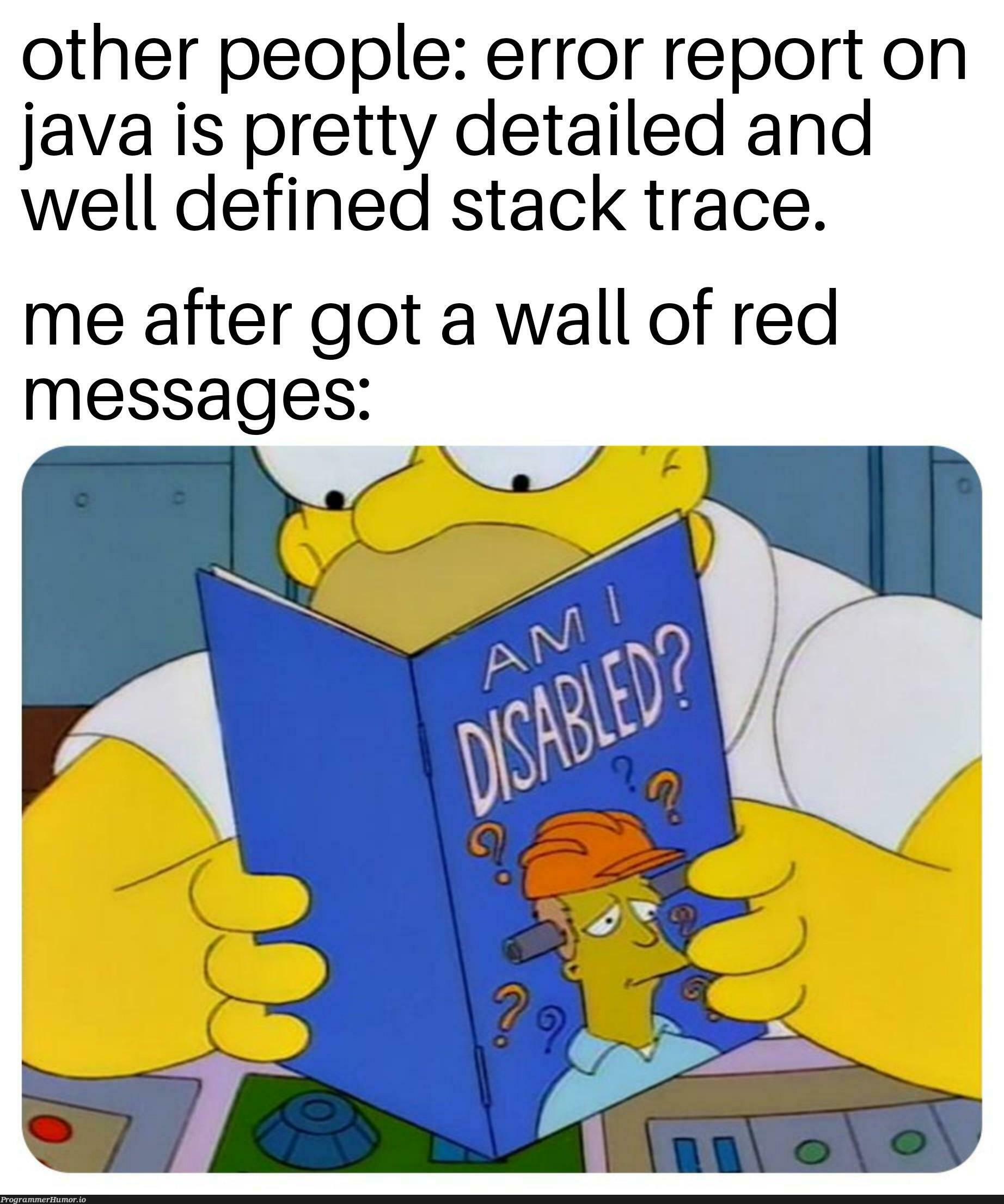 iCantRead | java-memes, stack-memes, error-memes | ProgrammerHumor.io