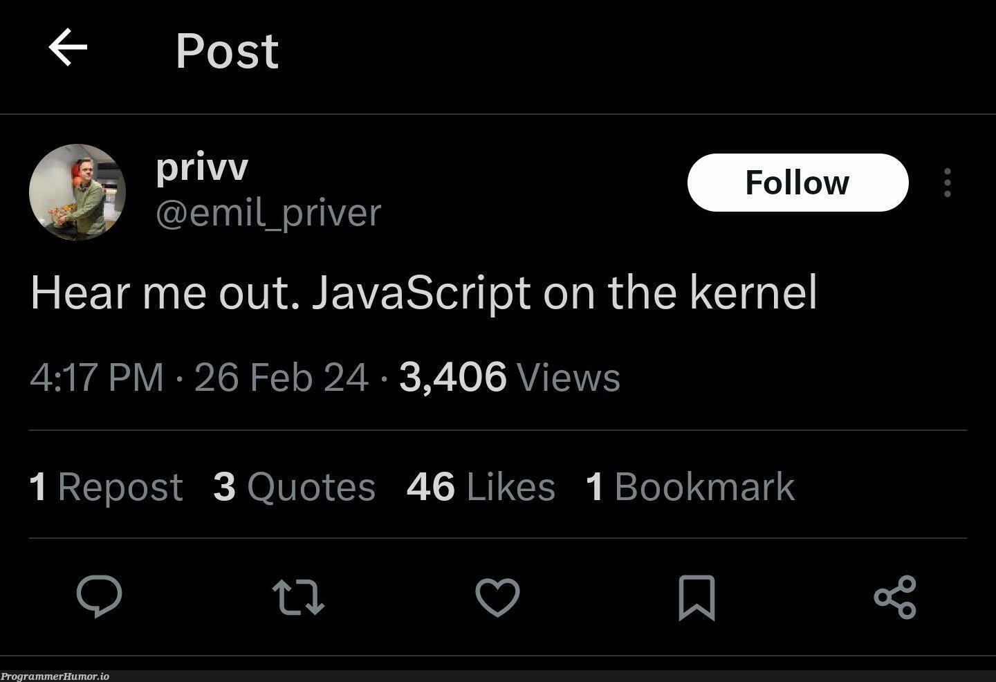 killHimNow | javascript-memes, java-memes, kernel-memes | ProgrammerHumor.io