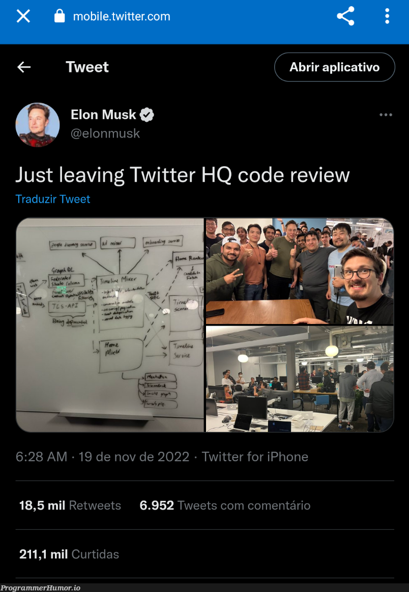 Holly shit, I thought that white board was just a meme! The reality of his cognitive biases is becoming ridiculously undistinguishable from the memes | code-memes, iphone-memes, twitter-memes, retweet-memes | ProgrammerHumor.io