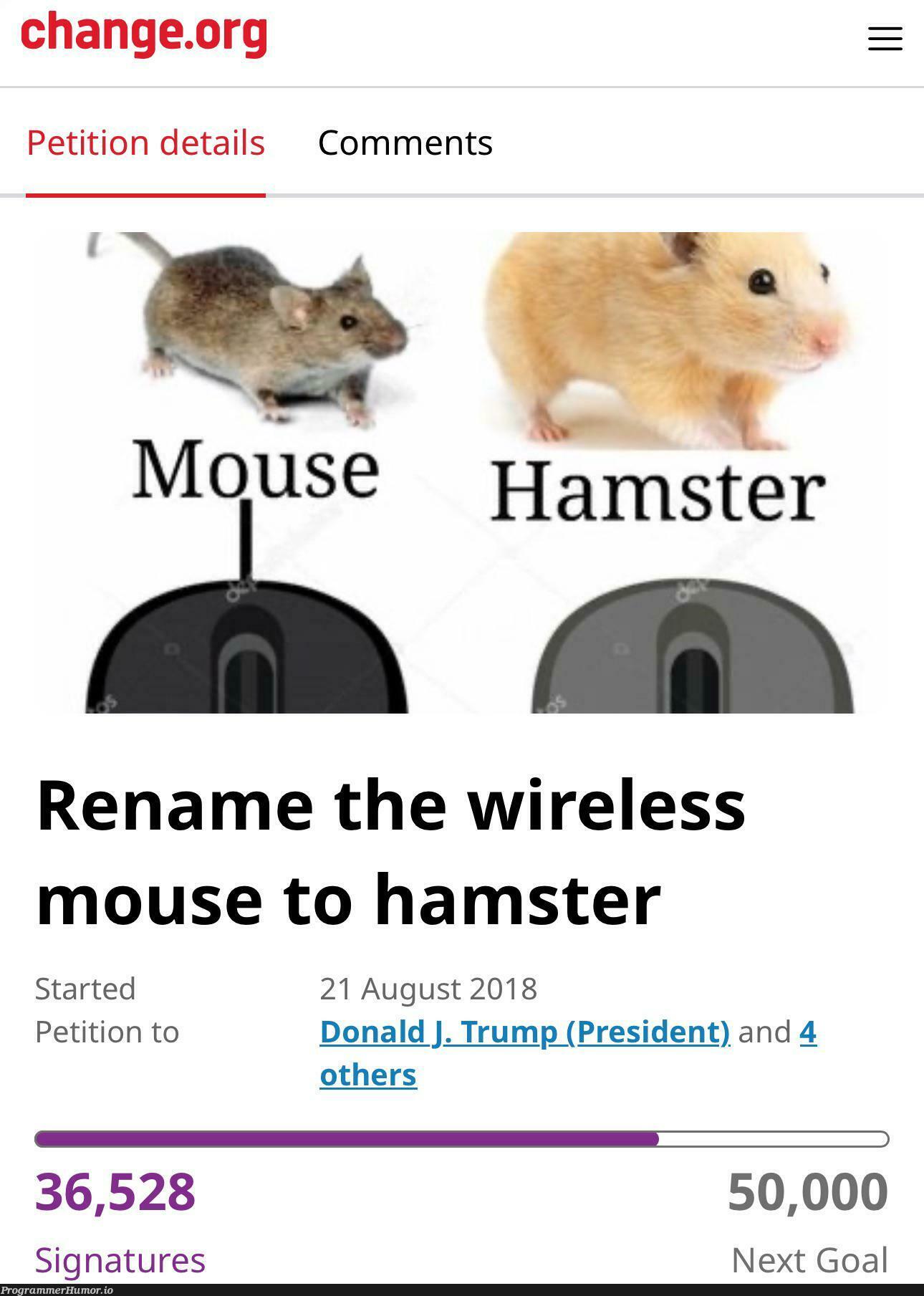 renameTheWirelessMouseToHamster | ide-memes, comment-memes | ProgrammerHumor.io