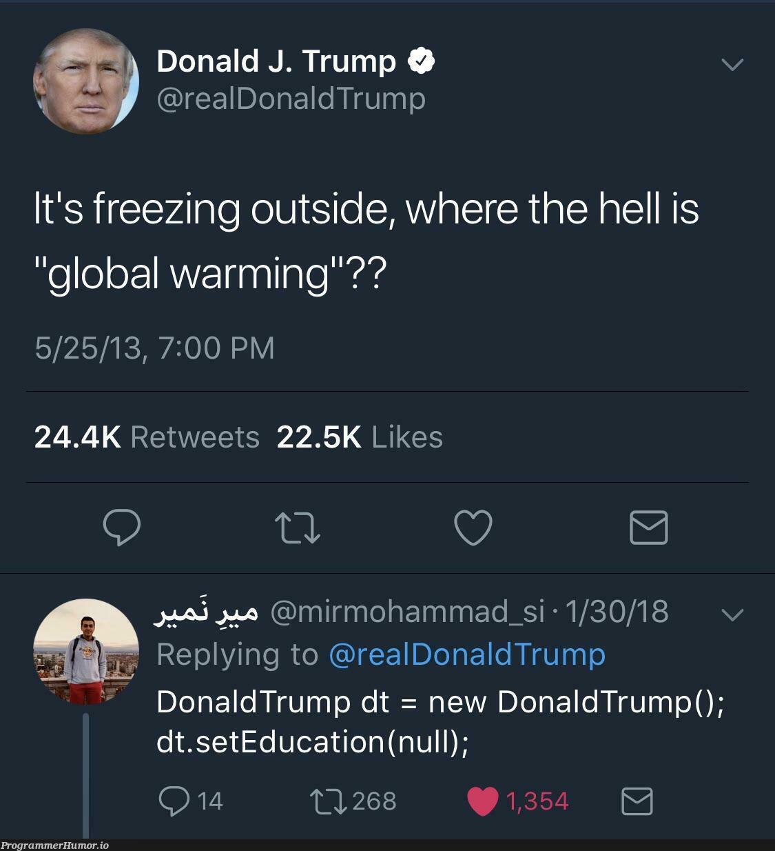 Not sure if this goes here but I thought the reply was funny | global-memes, ide-memes, retweet-memes | ProgrammerHumor.io