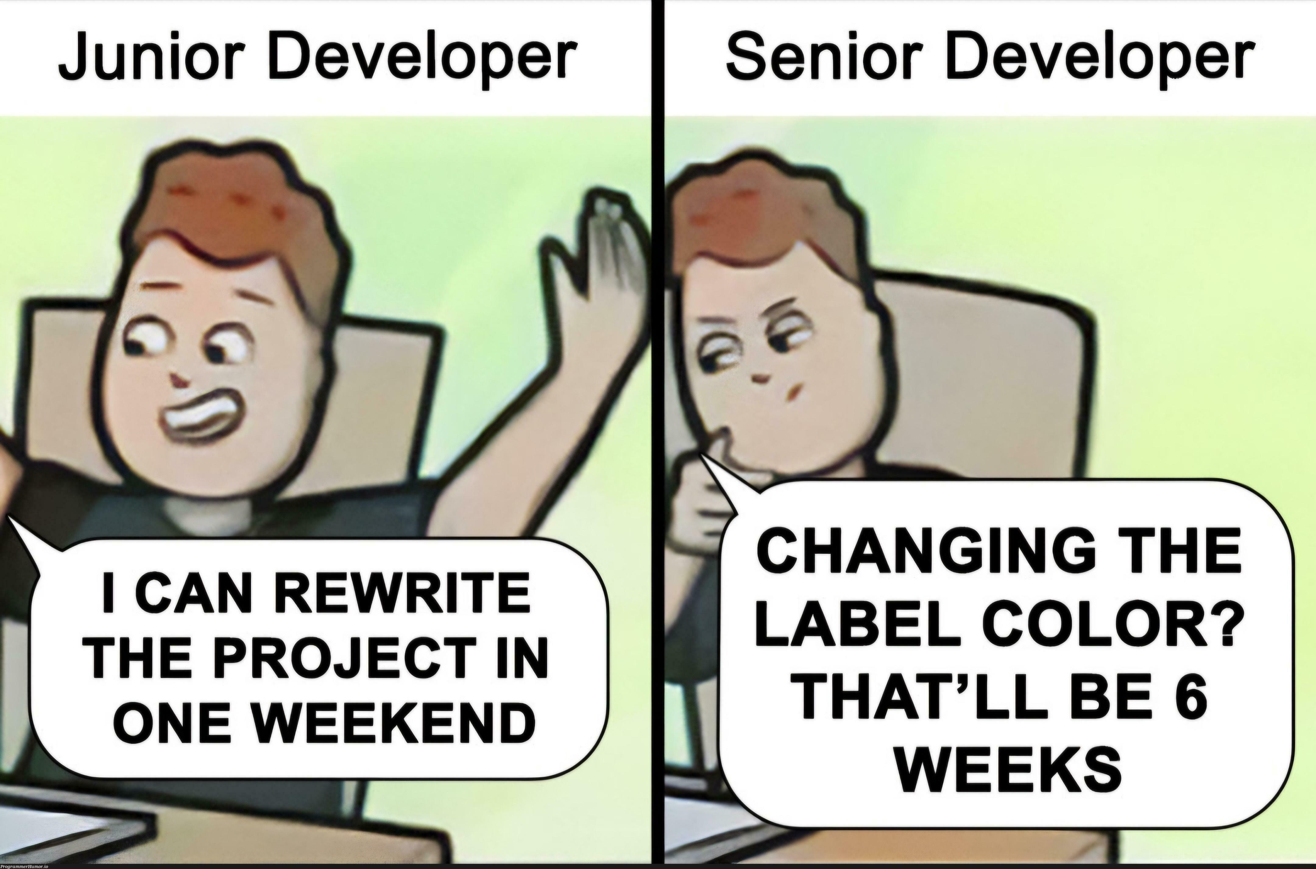 experienceMatters | developer-memes | ProgrammerHumor.io