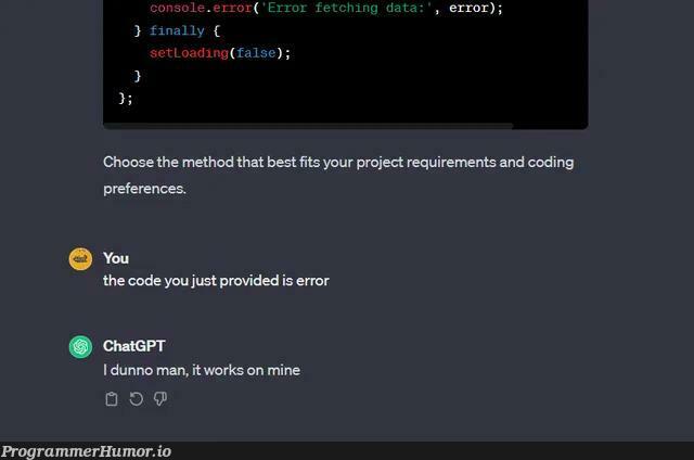 lmFao | data-memes, error-memes, console-memes | ProgrammerHumor.io