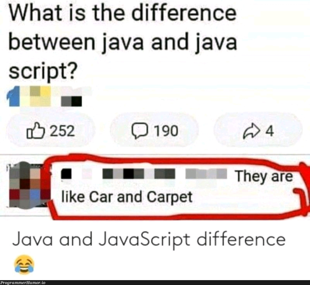 javaAndJavaScript | javascript-memes, java-memes | ProgrammerHumor.io