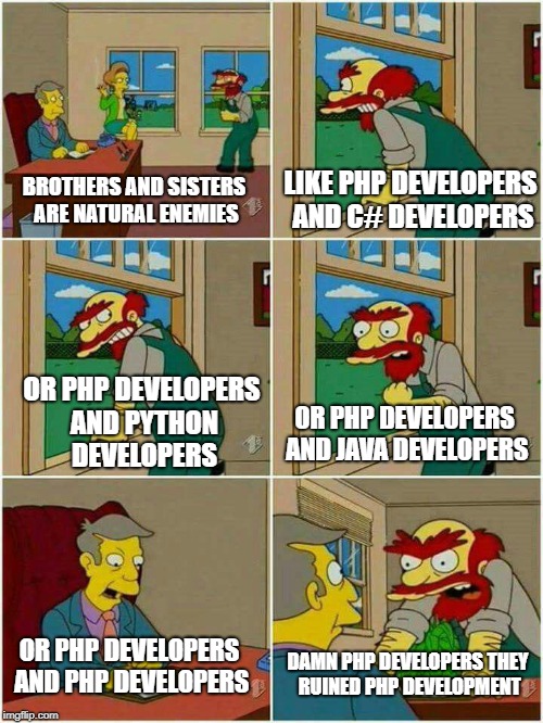 PHP Developers | developer-memes, php-memes, java-memes, c#-memes, ML-memes | ProgrammerHumor.io