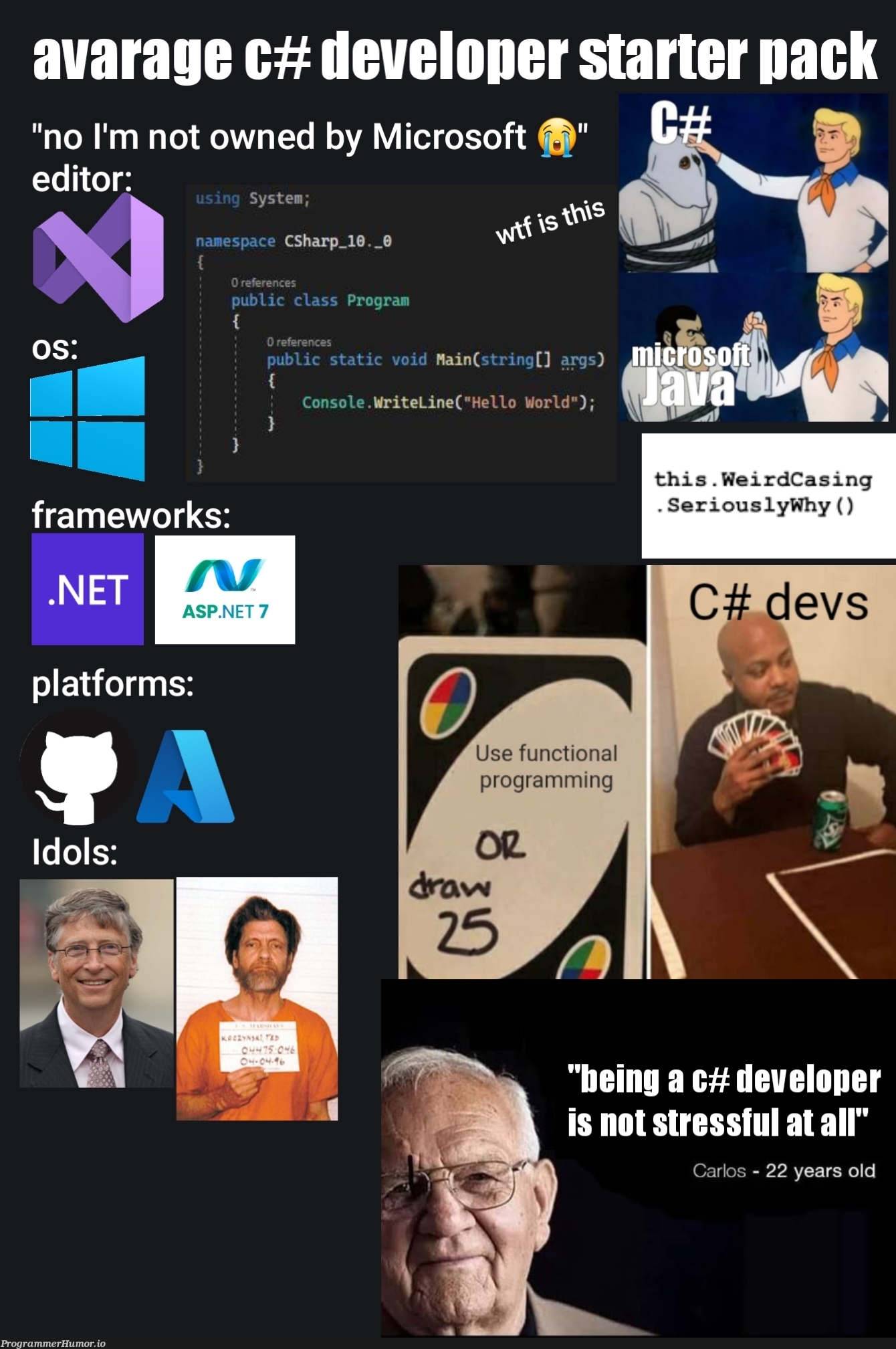 microsoftJavaStarterPack | programming-memes, developer-memes, java-memes, program-memes, string-memes, forms-memes, function-memes, microsoft-memes, c#-memes, console-memes, cs-memes, space-memes, framework-memes, public-memes | ProgrammerHumor.io