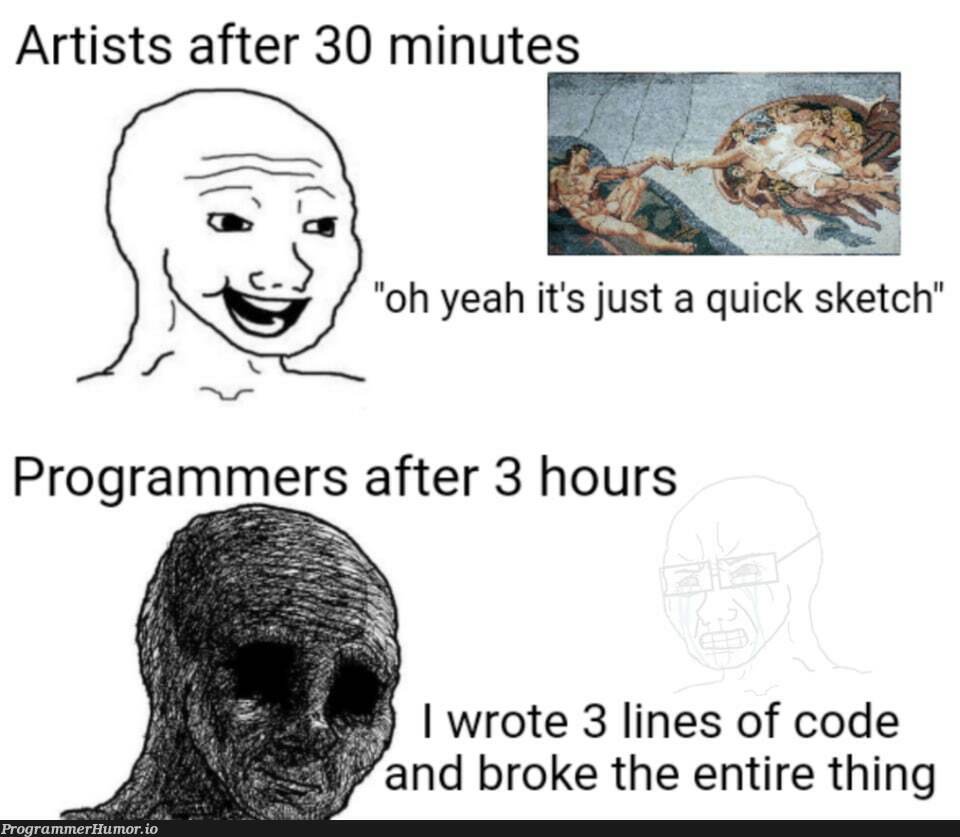 Are you an artist or programmer? | programmer-memes, program-memes | ProgrammerHumor.io