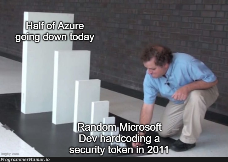 The most likely reason for the fun morning in Europe today... | security-memes | ProgrammerHumor.io