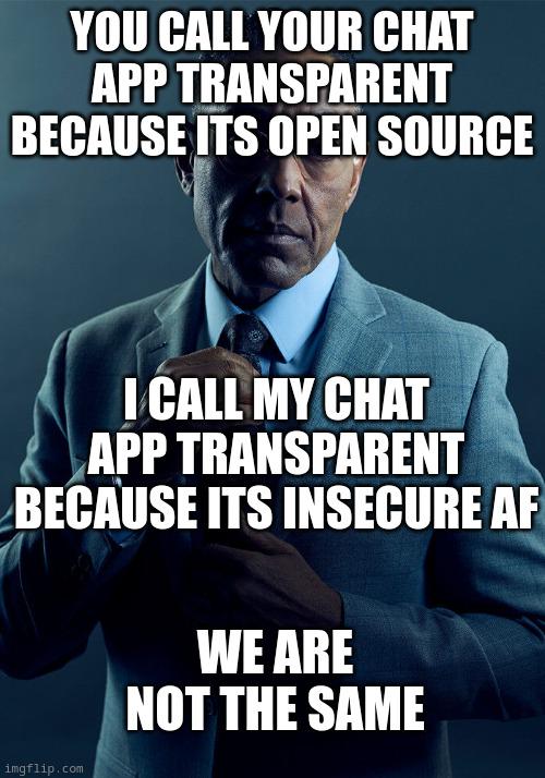 transparentChatApp | ProgrammerHumor.io