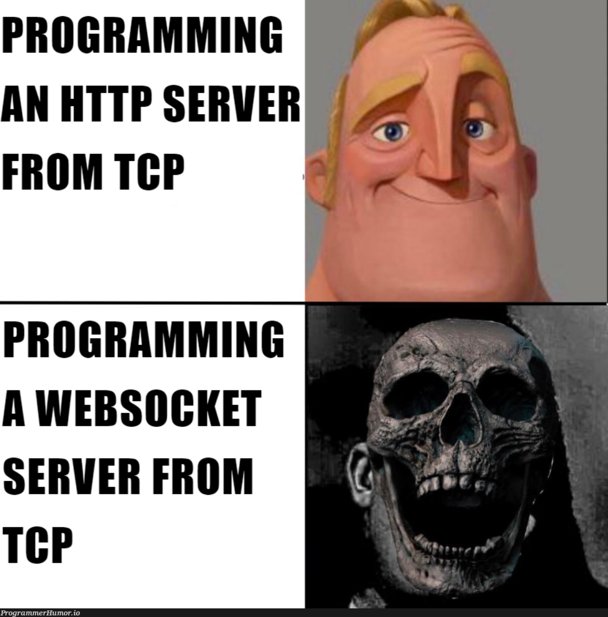 iHateWebsocket | programming-memes, web-memes, program-memes, server-memes, http-memes, socket-memes, tcp-memes | ProgrammerHumor.io