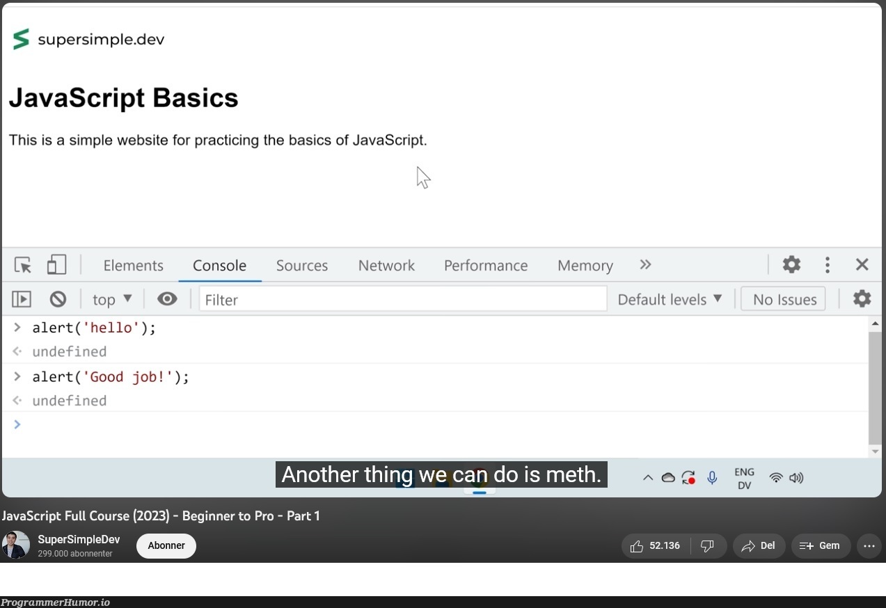 iJustWantedToLearnJavaScript | javascript-memes, java-memes, web-memes, website-memes, performance-memes, network-memes, console-memes, cs-memes | ProgrammerHumor.io
