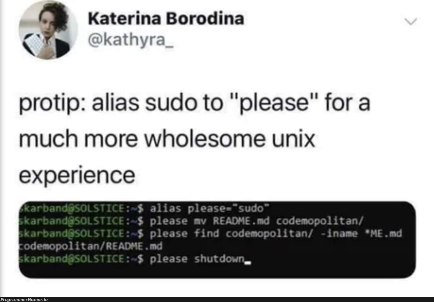 what if machines could go wholesome | unix-memes, machine-memes, sudo-memes, mac-memes | ProgrammerHumor.io