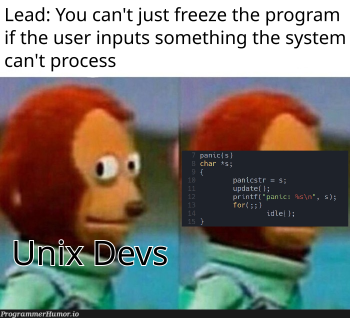 blameTheUserAndCallItADay | program-memes | ProgrammerHumor.io