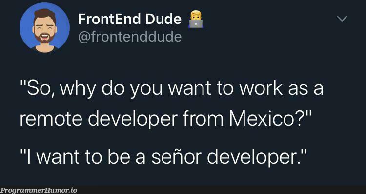 Just going with the remote trend | developer-memes | ProgrammerHumor.io