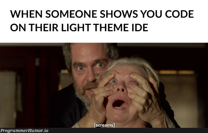 Light theme IDE | code-memes, ide-memes | ProgrammerHumor.io