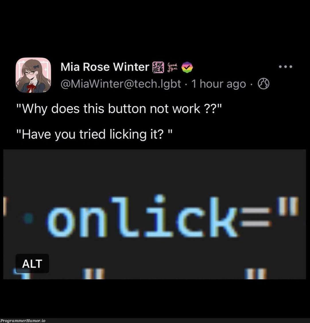 onLick | tech-memes | ProgrammerHumor.io