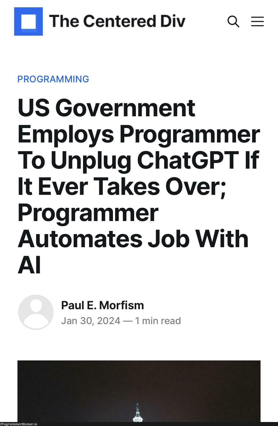 weAreLettingAiTakeaOurJobs | programming-memes, programmer-memes, program-memes, IT-memes, div-memes | ProgrammerHumor.io