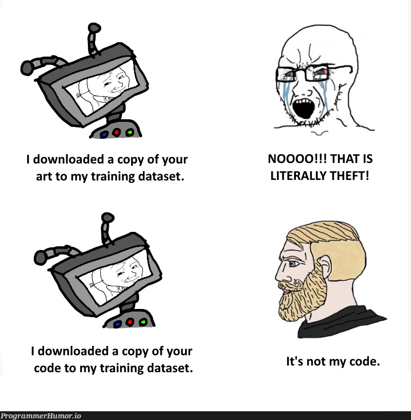 programmersAreImmuneToPlagiarism | programmer-memes, code-memes, program-memes, data-memes, train-memes | ProgrammerHumor.io